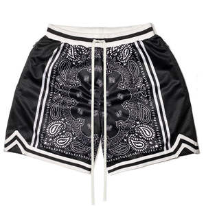 Shorts de basketball personnalisés pour hommes 2025 – Taille élastique, impression par sublimation, motif uni, poches, respirant, séchage rapide - Product Image 4