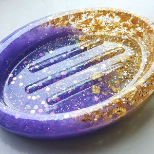 Porte-savon en résine époxy, forme personnalisée, couleur personnalisée, vente chaude, porte-savon en résine de haute qualité - Product Image 1