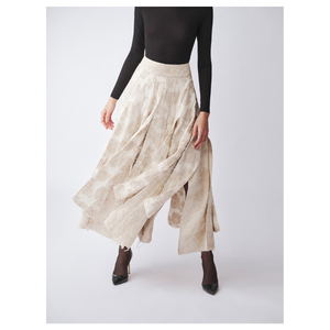 High Fashion Soul Brand <b>Girls</b> A-Line Long <b>Skirt</b> Elegant High Waist Calanthe Empire Pleat Decoration Woven Cotton Woolen - Product Image 3