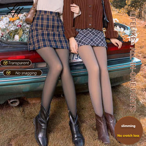 Lianhe เลกกิ้งเนื้อหนาโปร่งแสงสไตล์ใหม่สำหรับผู้หญิงถุงน่องเซ็กซี่ขนาดใหญ่3D รูปอุ้งเท้าแมวสไตล์ใหม่สำหรับฤดูใบไม้ร่วงฤดูหนาว - Product Image 6