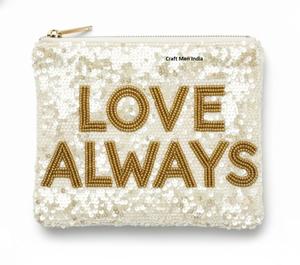 Pochette brodée à la main avec des perles de graines colorées, mini portefeuille pour femmes avec un porte-monnaie vibrant, porte-monnaie charmant en provenance d'Inde - Product Image 3