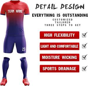 Uniforme de fútbol de último diseño Unisex personalizado, ropa deportiva transpirable para equipos, uniforme de fútbol sublimado para adultos - Product Image 3