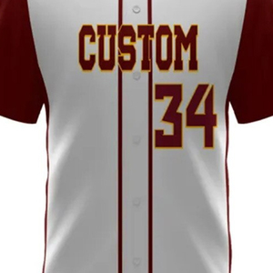 Comfortable Plus Size Full Sleeve 100% Cotton Breathable Quick Dry Mesh <b>Baseball</b> Jersey Private Label Outdoor Sports Wear OEM - Product Image 4