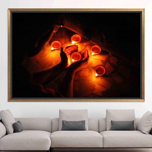 Fortune Teller Canvas Wall Decor: Printed Artwork with Mystic Charm,GOLD <b>FRAMED</b> CANVAS - Product Image 1