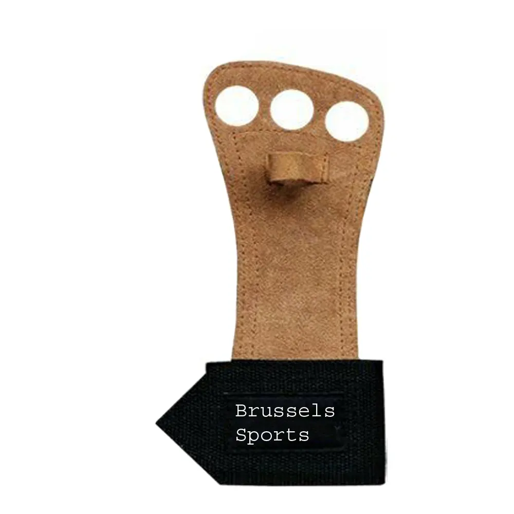 Brussel Groothandel Premium Gewichtheffen Polsbanden Voor Maximale Grip Ondersteuning Deadlift Handschoenen Koeienhuid Hand Grip Pads