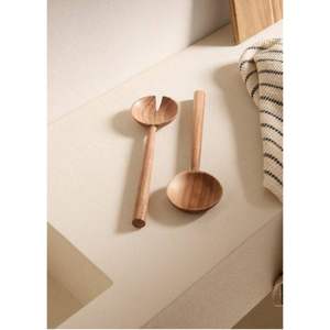 Find Quality Mango Wood Salad Server Set Elegant Home Restaurant Tableware Decoration <b>Flatware</b> for Weddings - Product Image 1