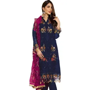 Saia reta estilo paquistano e indiano kameez, traje de designer étnico paquistanês 2023
