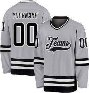 OEM Impresión digital duradera de buena calidad de diseño premium uniformes personalizados reversible jersey de hockey sobre hielo - Product Image 2