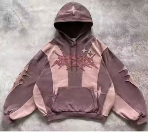 Sudaderas con capucha de alta calidad de algodón 100%, sudaderas con estampado de pantalla de gran tamaño de manga larga para hombres, sudaderas con capucha con hombros caídos y logotipo personalizado - Product Image 3