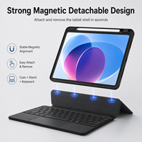 Étui clavier détachable pour tablette avec grand pavé tactile de 4,3 pouces, chargement Type-C et couvercle de charnière dissimulé pour la vente en gros OEM/ODM