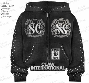 Chándal personalizado para hombre al por mayor, ropa de invierno con estampado personalizado, Sudadera con capucha, ropa de calle de moda de talla grande, fabricante de Pakistán - Product Image 2