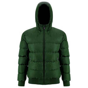 Coupe-vent d'hiver personnalisé OEM pour hommes Veste à bulles extérieure brillante Matelassée Grande taille Vestes pour hommes - Product Image 1