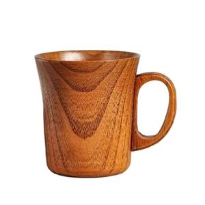Tasse à café en bois naturel sculpté à la main avec assiette et tasse en bois de meilleure qualité pour bière décor de table à la maison marron - Product Image 4