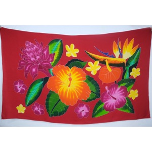 ผ้าซิ่นฮาวายพิมพ์ลายด้วยมือ คุณภาพเยี่ยม 100% ผลิตจากเรยอน รับผลิตตามสั่ง ขายส่ง ชุดคลุมชายหาด สำหรับหมู่เกาะเอเชียแปซิฟิก รุ่น HPBU040-01-180 - Product Image 1