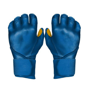 Gants de frappeur de baseball professionnels personnalisés pour hommes, légers, respirants et écologiques, avec fermeture par sangle velcro en cuir véritable - Product Image 3