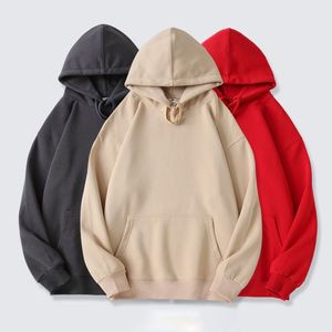 เสื้อผ้าแนวสตรีทวินเทจของผู้หญิงเสื้อมีฮู้ดลายนูนโอเวอร์ไซส์ผ้าฝ้ายผ้าฟลีซทำจากผ้าฟลีซผ้าเกล็ดปลาขนาดใหญ่โลโก้ออกแบบได้ตามต้องการ - Product Image 6