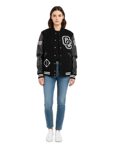 Chaquetas universitarias para hombres y mujeres, chaqueta bomber de manga de cuero de cuerpo de lana ligera, ropa de abrigo informal de estilo retro Letterman 2025 - Product Image 5