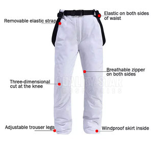 Combinaison de ski pour homme de haute qualité, taille plus, une pièce, imperméable, respirante, coupe-vent, fermeture éclair, vêtements chauds pour la neige - Product Image 3