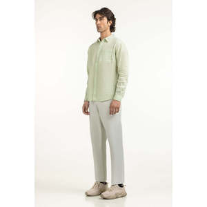Chemises décontractées pour hommes 100% coton, fermeture à double boutonnage, tissu popeline satiné respirant, coupe classique, modèle ODM MN-CS-SS25-211 - Product Image 3