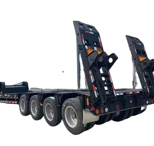 Nouveau prix pour 4 essieux G00se cou remorques lit bas à plat OEM/ODM bricolage industriel pour le transport - Product Image 1