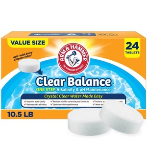 ARM & HAMMER ยาเม็ดปรับสมดุลค่าความเป็นด่างและความเป็นกรด-ด่างในสระว่ายน้ำ สำหรับรักษาค่า pH และค่าความเป็นด่าง บรรจุ 24 เม็ด - Product Image 1