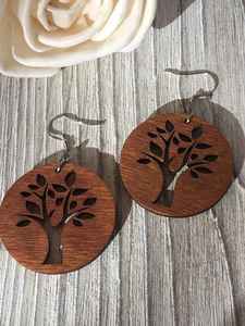 Pendientes de madera de estilo bohemio hechos a mano para mujer, joyería colgante de gota de madera Natural ligera, artesanías naturales hechas a mano - Product Image 4