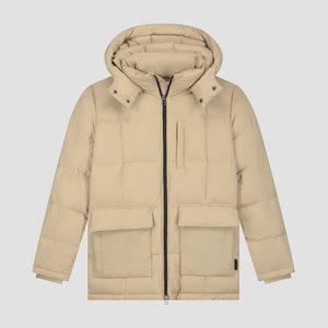 Chaqueta acolchada de moda para hombre, Material de poliéster de nailon, chaqueta acolchada de burbujas de invierno a prueba de viento para invierno cálido - Product Image 1