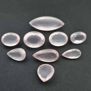 Quartz rose naturel, taille ovale, tailles libres, pierres précieuses de 1000 carats pour la fabrication de bijoux - Product Image 1