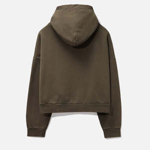 Sudaderas con capucha personalizadas para hombre 100% algodón oversize drop shoulder streetwear heavyweight pullover blank vintage Wash crop HOODIE para hombre - Product Image 4