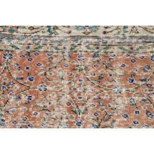 1.6x2.7 ft Vintage Rug, <b>Brown</b> Striped Turkish <b>Wool</b> Rug - Product Image 4