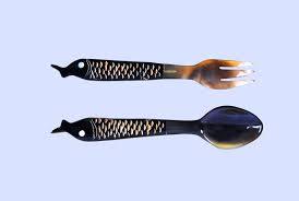 Juego de cubiertos de cuerno de buey hecho a mano, nuevos utensilios de cocina, cubiertos, artesanía, peine común para uso doméstico, cucharas, vajilla - Product Image 5