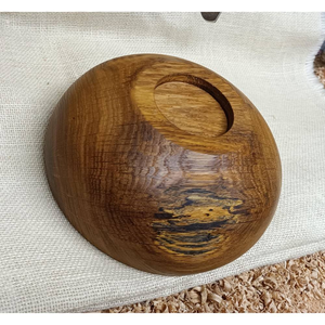 Tazón de Madera Maciza de Roble Profundo, Pulido a Mano, para Servir Ensaladas, Estilo Rústico Natural, Ligero, la Mejor Calidad a Bajo Precio - Product Image 5