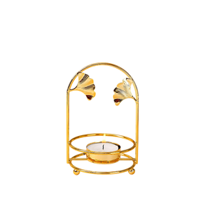 Porte-bougie en métal laiton de style luxueux, finition dorée, pour la décoration de la maison, des mariages, des tables de Noël - Product Image 6