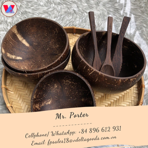 Vente en gros bol de noix de coco poli/bol de coquille de noix de coco de couleur naturelle/vacances - Product Image 2