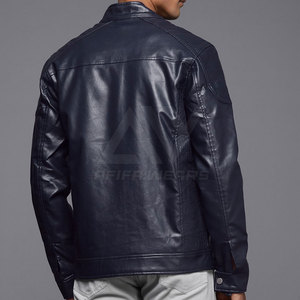 Veste en cuir pour hommes Veste en cuir coupe-vent Vêtements pour hommes à chaud Veste en cuir Nouvelle mode - Product Image 2