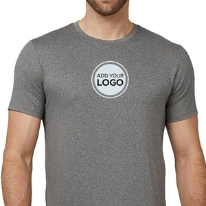 T-shirts évacuant l'humidité en mélange de coton d'entraînement pour hommes T-shirt - Product Image 3