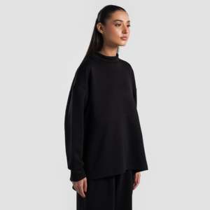 Haut Long Pulse Mod en tissu tricoté noir - Product Image 3