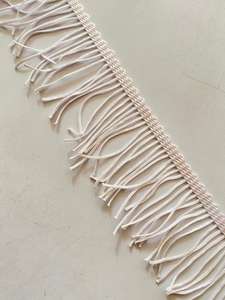 Frange en velours noir, blanc, marron, or, 30 cm de large, à rayures, franges métalliques, 100% polyester, utilisation décorative pour la maison - Product Image 2