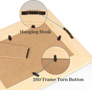 Lindo Panda rojo 5x7 marco de fotos para el hogar dormitorio sala de estar Panda marco de fotos de madera para exhibición de escritorio o decoración de pared - Product Image 6