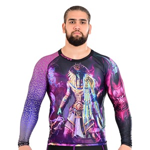 เสื้อออกกำลังกายสำหรับ MMA BJJ โยคะแขนยาวรัดรูปสำหรับผู้ชาย - Product Image 5