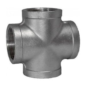 ASTM A403 WP Gr 304 Acero inoxidable de media pulgada Buttweld Cross Pipe Fitting Hembra NPT Pulido Clase 600 para sistemas de suministro de agua - Product Image 2