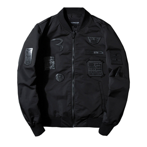 Chaqueta bomber impermeable de alta calidad, fabricantes de ropa personalizada al por mayor, ropa de calle, chaqueta de béisbol para hombres - Product Image 2