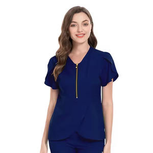 Uniformes durables à fermeture éclair avant pour infirmière soignante Uniformes d'hôpital pour femmes - Product Image 5
