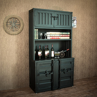 Porte-verres à vin antique en métal personnalisé, hauteur réglable, meuble de rangement pour la maison, étagère de présentation de bar