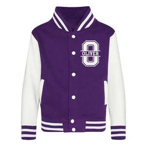 Chaqueta universitaria de alta calidad de fabricante personalizado, chaqueta universitaria de lana en blanco con logotipo bordado por el cliente, chaquetas universitarias de béisbol de tu marca para mujer - Product Image 4