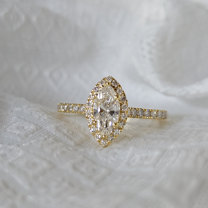 Personalizado 14K 18K 925 Plata corte ovalado VVS Moissanite diamante Halo compromiso anillo de bodas joyería fina para Unisex IGI certificado - Product Image 1
