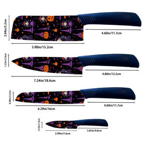 Juego de 3 Cuchillos de Chef Profesionales de Cerámica Premium con Mangos de Plástico, Duraderos y Afilados para Eventos de Cocina al Aire Libre - Product Image 2