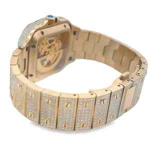 Reloj de pulsera redondo Hip Hop brillante hecho más vendido de alta calidad con un nuevo diseño personalizado en diamante Moissanite - Product Image 3