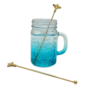 Hermoso diseño de aluminio con acabado dorado, agitadores de café, palos, cuchara mezcladora, agitadores de bebidas para el hogar, Hotel y bares, cócteles - Product Image 3