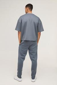 Camisetas de hombre de algodón 100% de alta calidad, camiseta cuadrada recortada de gran tamaño con hombros caídos y logotipo personalizado con ajuste en caja - Product Image 3